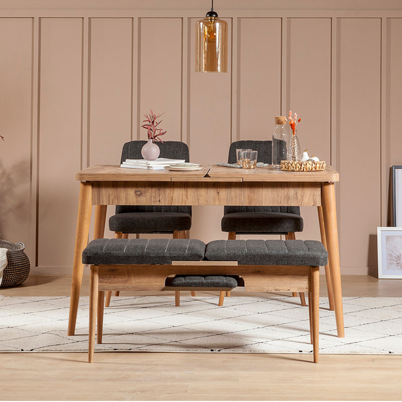 Corrigan Studio Essgruppe Mize mit ausziehbarem Tisch und 4 Stühlen